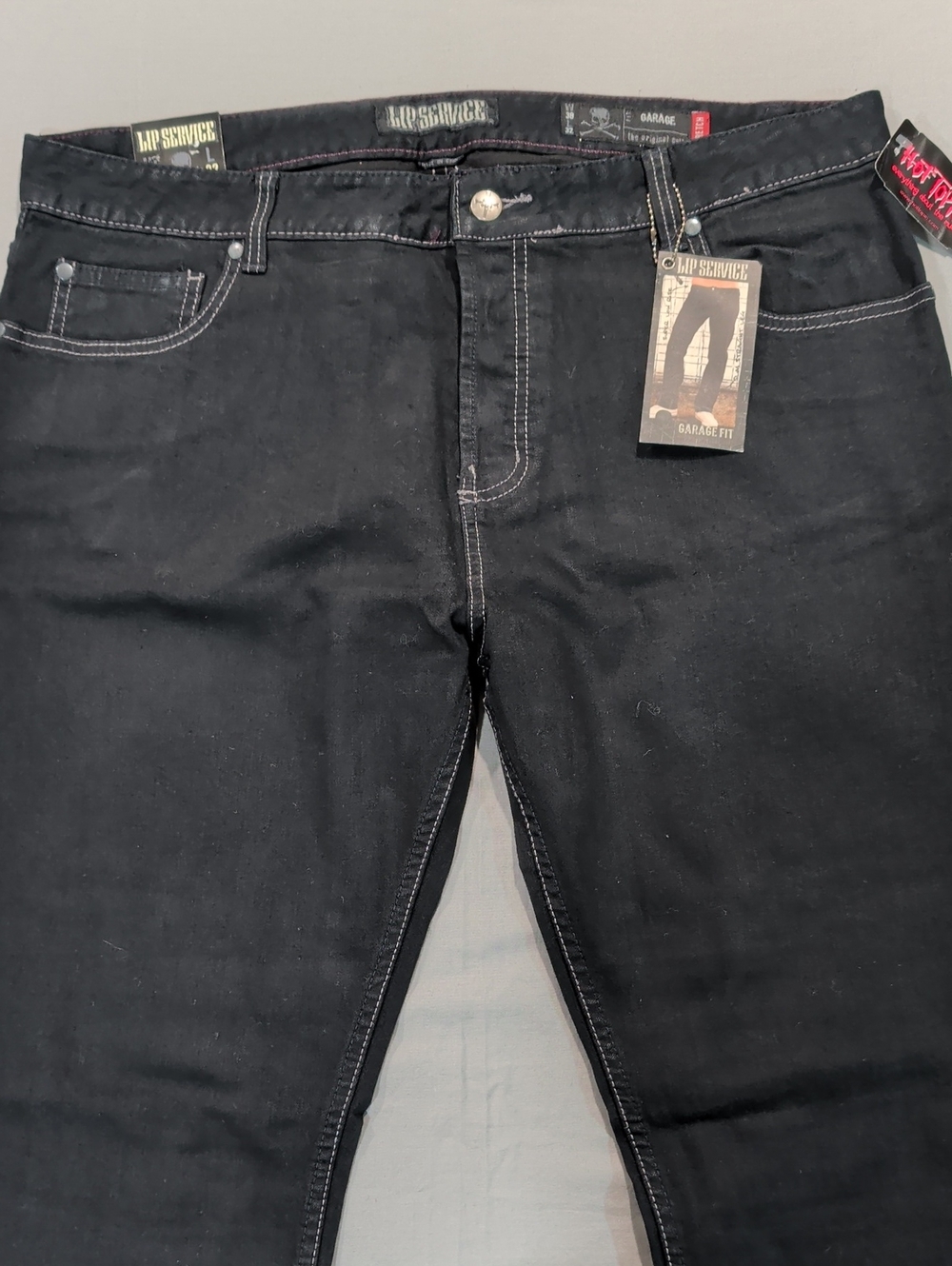 Lip Service Slim Straight Black Denim Jeans - Size 38x32